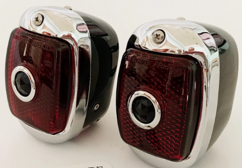 Tail Light 37-38 Chev with Blue Dots. Sold as Pair.